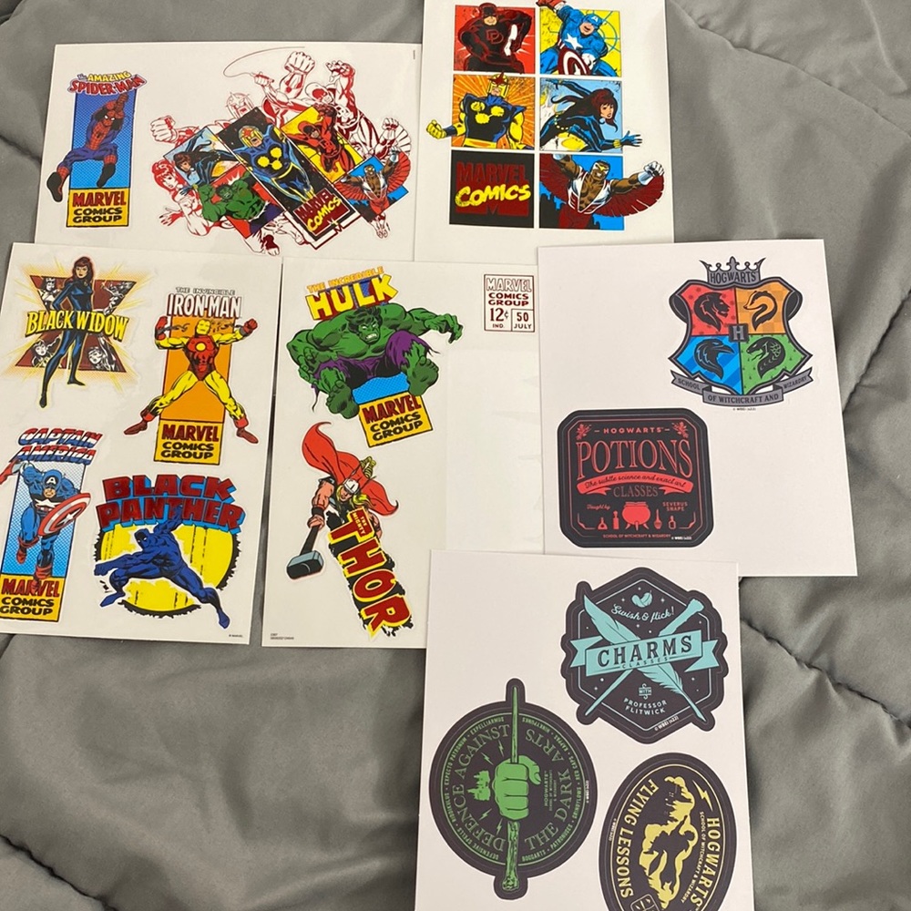 🌸 Marvel and Harry Potter Decal stickers bundle